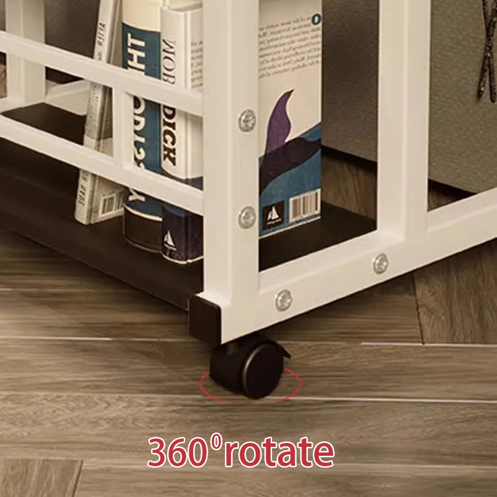 Height Adjustable Mobile Table Overbed Desk with Wheels Multi Color