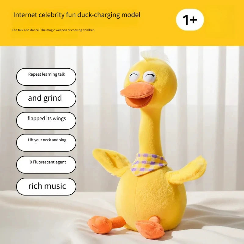 New Dancing Talking Ducks Toy for Baby Toddler, Boys Girls Gifts Singing Mimicking Cactus Toys Recording Repeating What You Say