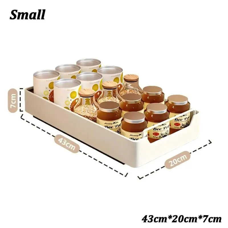 Kitchen Storage metal holdetr with Slide Rails Pull-out Drawer Storage Tray Spice Storage Rack Cabinets Organizer