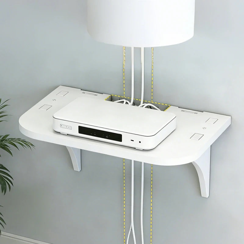 Wall-Mount Floating Shelf with Hook – Space-Saving Home & Office Organizer