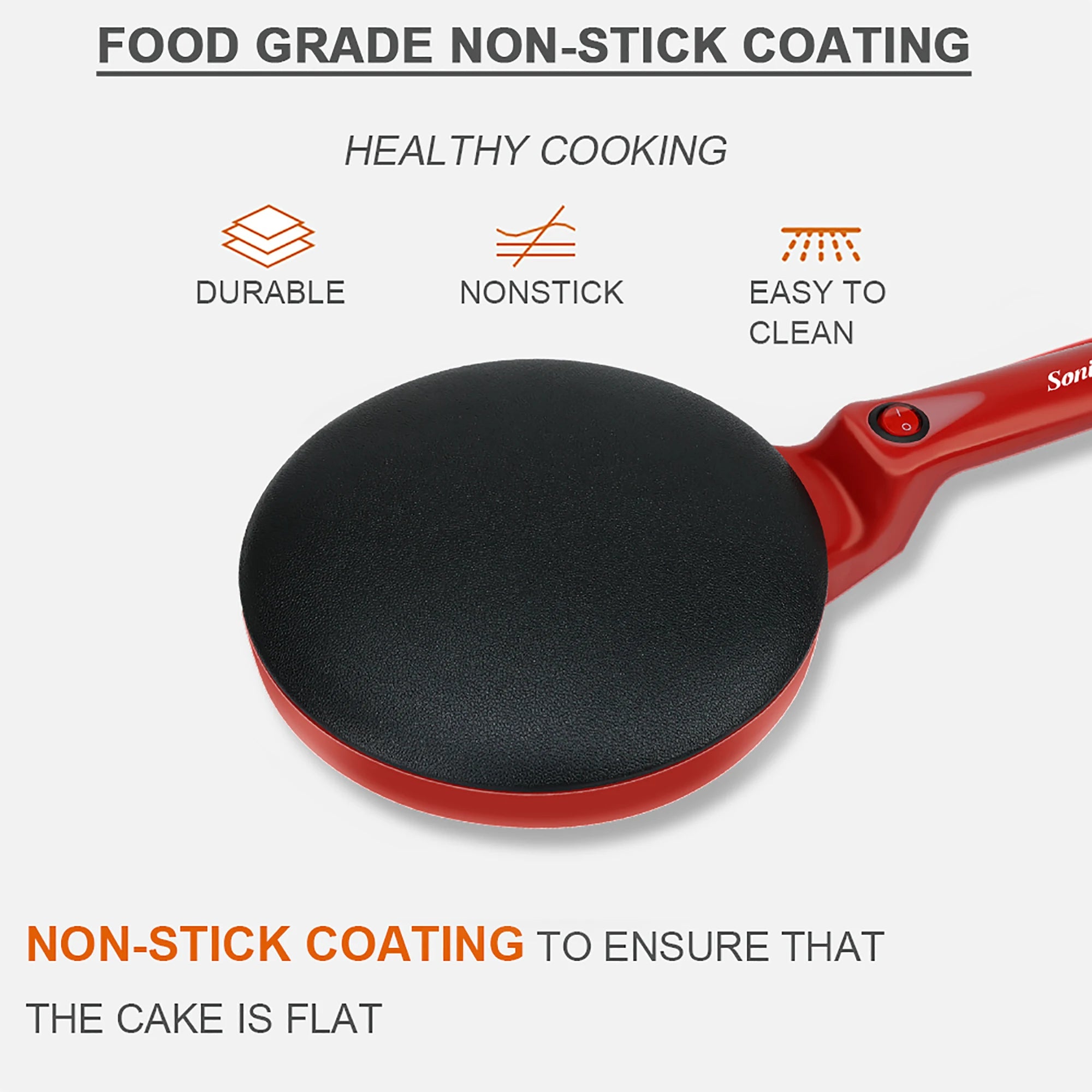 Electric Crepe Maker Pizza Pancake Machine Non-Stick Griddle Baking Pan Cake Machine kitchen Appliance Cooking Tools Sonifer