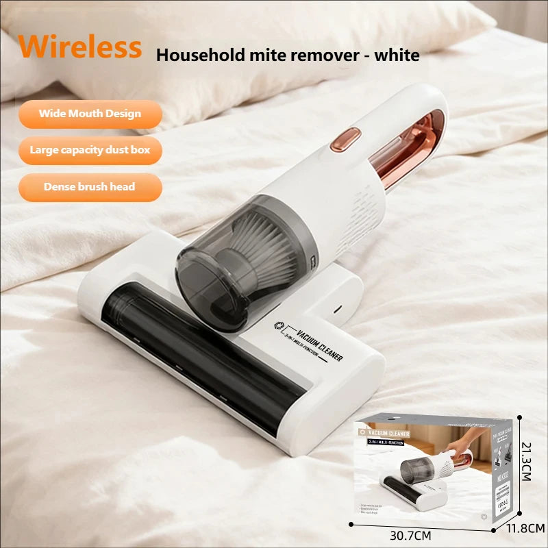Portable Wireless Handheld Household Vacuum Cleaner Powerful UV HEPA Filter Mite Remover