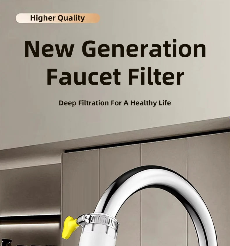 Universal Faucet Filter Interface Universal Water Filter Rotating Splash-Proof Universal Pressure Boosting 360° Rotation