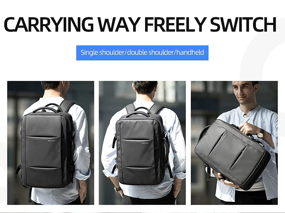 Men Backpack Waterproof Business Laptop Backpack  Travel Bag