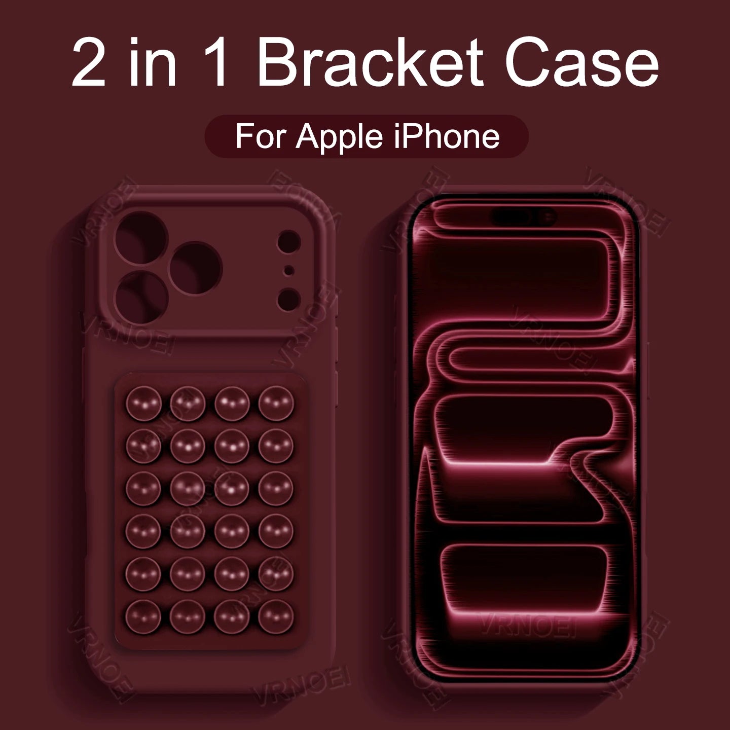 Silicone Suction cup holder case For iPhone 17 14 12 11 13 15 16 Pro Max Solid Color Cover For 16 15 14 Plus Air Accessories