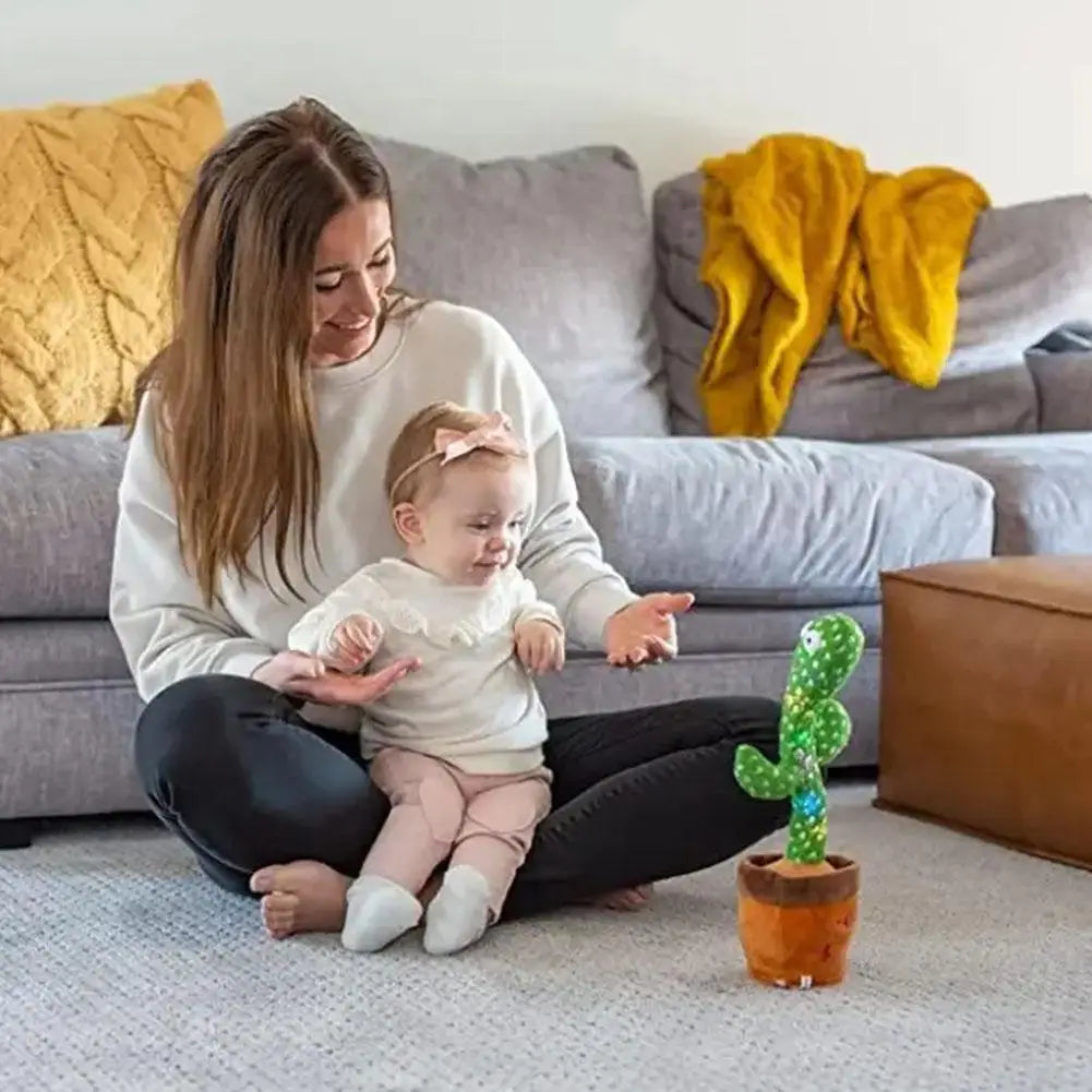 Dancing And Talking Cactus Toy Sunshine Cactus Children's Electronic Plush Toy Rechargeable Dancer Glowing Dancing USB Record