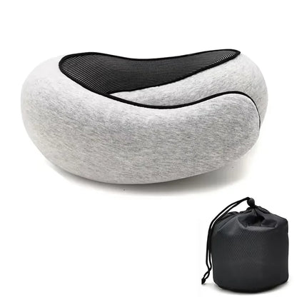 Memory Foam Neck Pillow – U-Shaped Ergonomic Travel Pillow with Adjustable Support for Airplane, Car