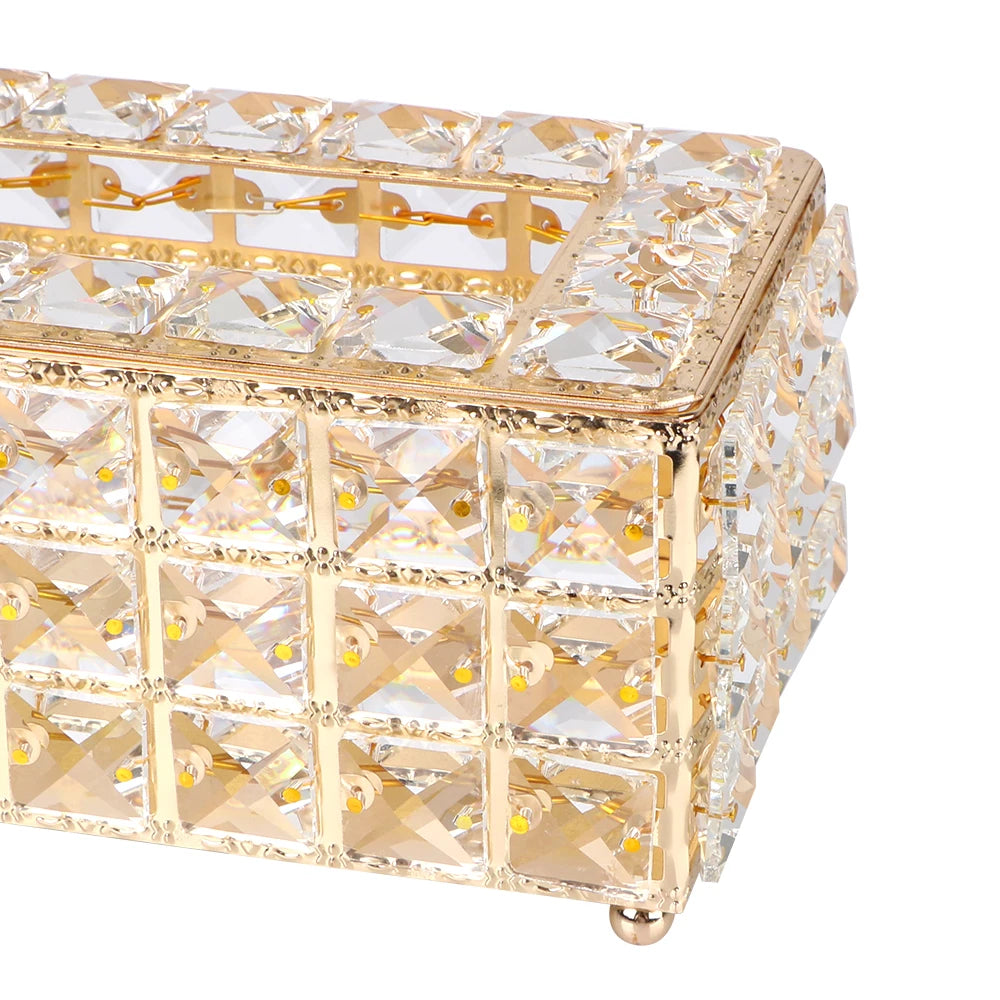 Bedroom Office Hotel Cafe Coffee Bar Napkin Box Crystal Cube Tissue Box European-style Napkin Dispenser Square