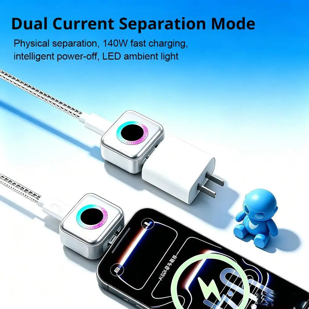 140WAi Type-C Phone Charger Fast Charging Adapter Automatic Power-Off Full Charge Separator for earphone Mobile Phone Charging