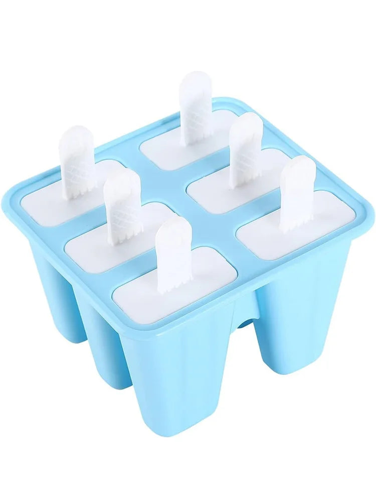 Popsicle Molds 6 Pieces Silicone Ice Pop Molds BPA Free Popsicle Mold Reusable Easy Release Ice Pop Make
