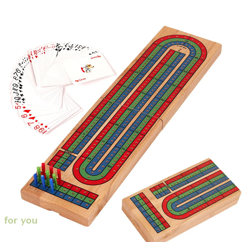 Wood Cribbage Board Game