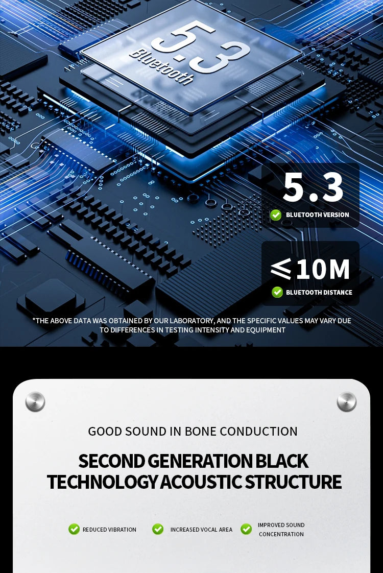 Bone Conduction Bluetooth Earphones Waterproof & Wireless