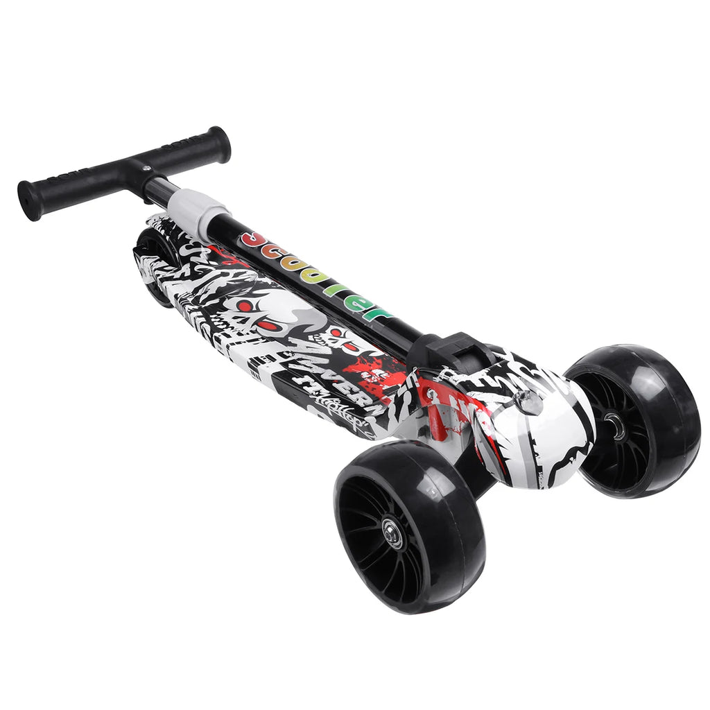 Kids Scooter 3 Wheels Folding Foot Scooters LED Shine Balance Bike Adjustable Height Skateboard Kick Scooter for Kids Sport Toy
