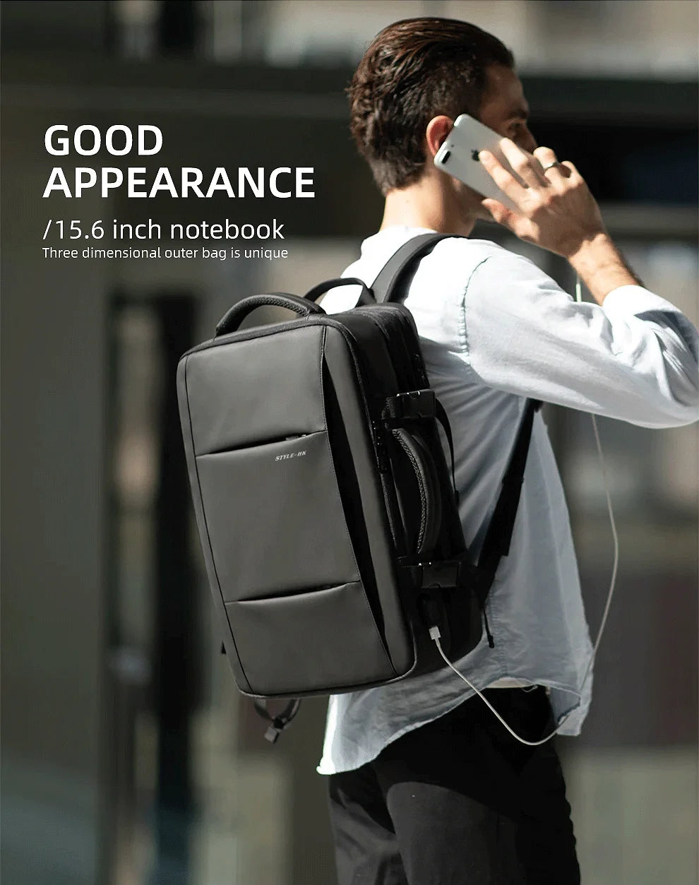 Men Backpack Waterproof Business Laptop Backpack  Travel Bag