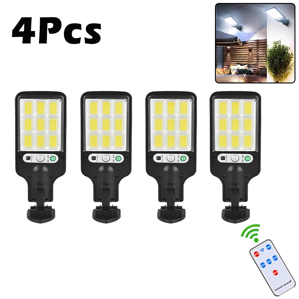 Solar Lights Outdoor 3 Modes 108COB Waterproof Street Lamp