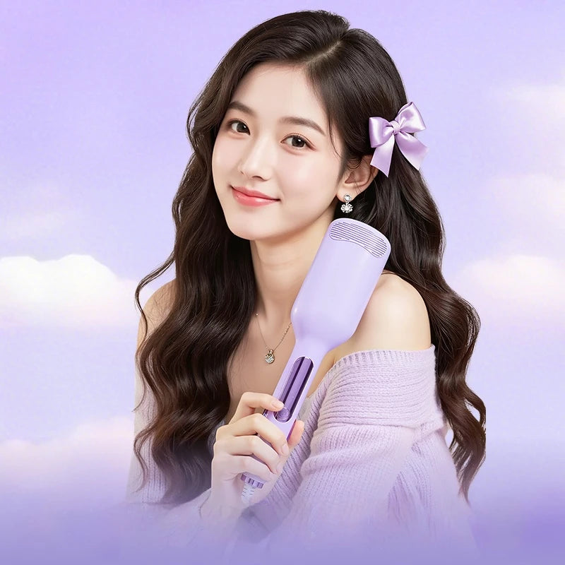 Hair Waver 32mm Curling Wand Negative Ions Ceramic Essential Oil Coating Anti-scald Auto Shut-off Hair Curler for Women