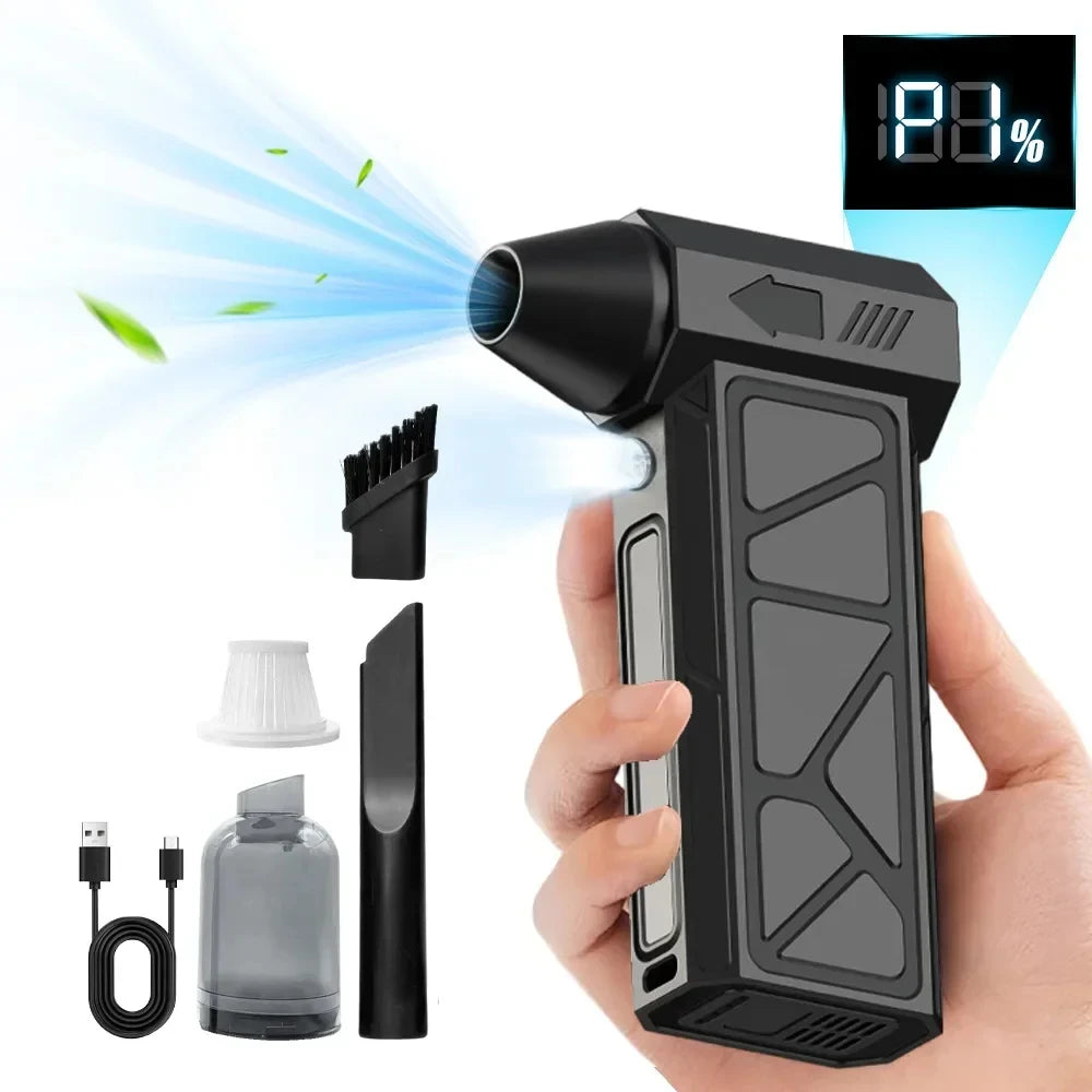 2026 New Electric Turbo Jet Fan 1000000 RPM Brushless Motor Turbo Violent Fan USB Rechargeable Powerful Dust Blower 8000mah