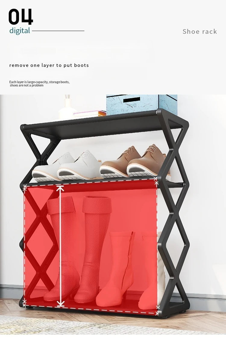 Simple Multi-layer Shoe Rack Dormitory Storage Shoe Cabinet Simple Assembly Home Entrance Dust-proof Indoor Storage Rack