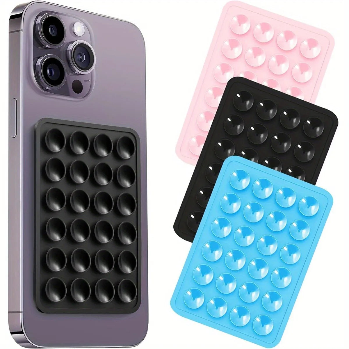 Silicone Suction cup holder case For iPhone 17 14 12 11 13 15 16 Pro Max Solid Color Cover For 16 15 14 Plus Air Accessories