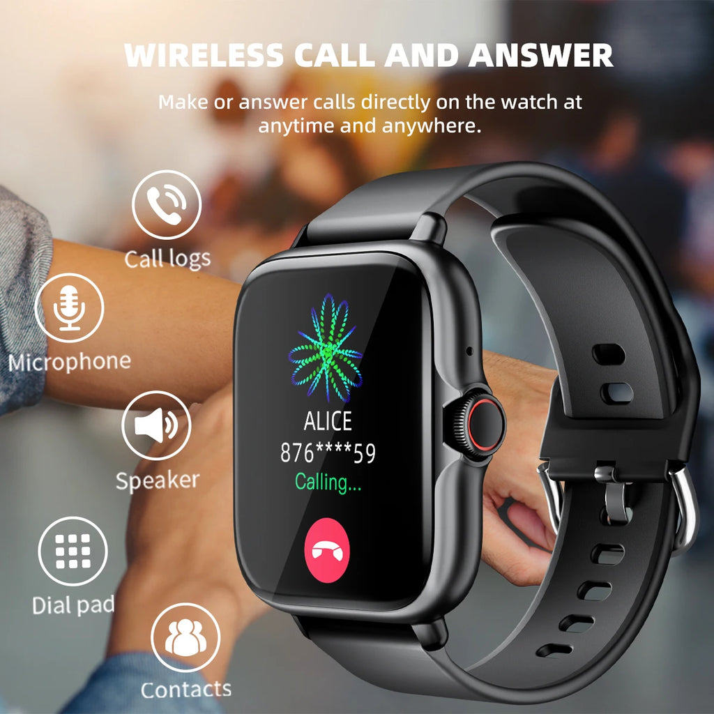 1.83'' Waterproof Smart Watch with Message Answer Call Sleep Monitoring Sports Pedometer Information Alerts For iPhone Android