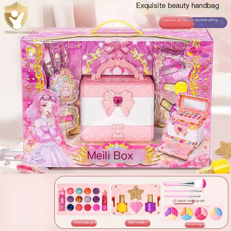 Kids Washable Makeup Girl Toys - Kids Makeup Kit for Girl, Real Make Up Set, Little Girls Makeup Kit for Toddler Kid Children Pr