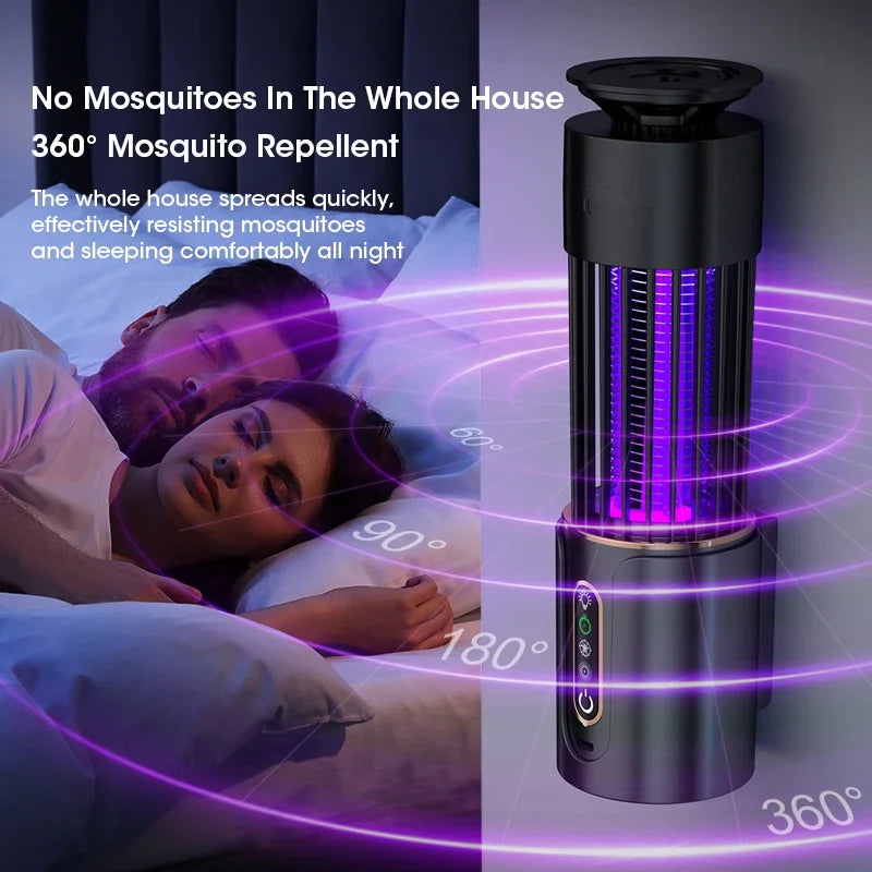 HOMEFISH USB-powered Mosquito Repellent Lamp for Charging or Plugging in Electric Insect Trap Outdoor Mosquito Repellent Lamp