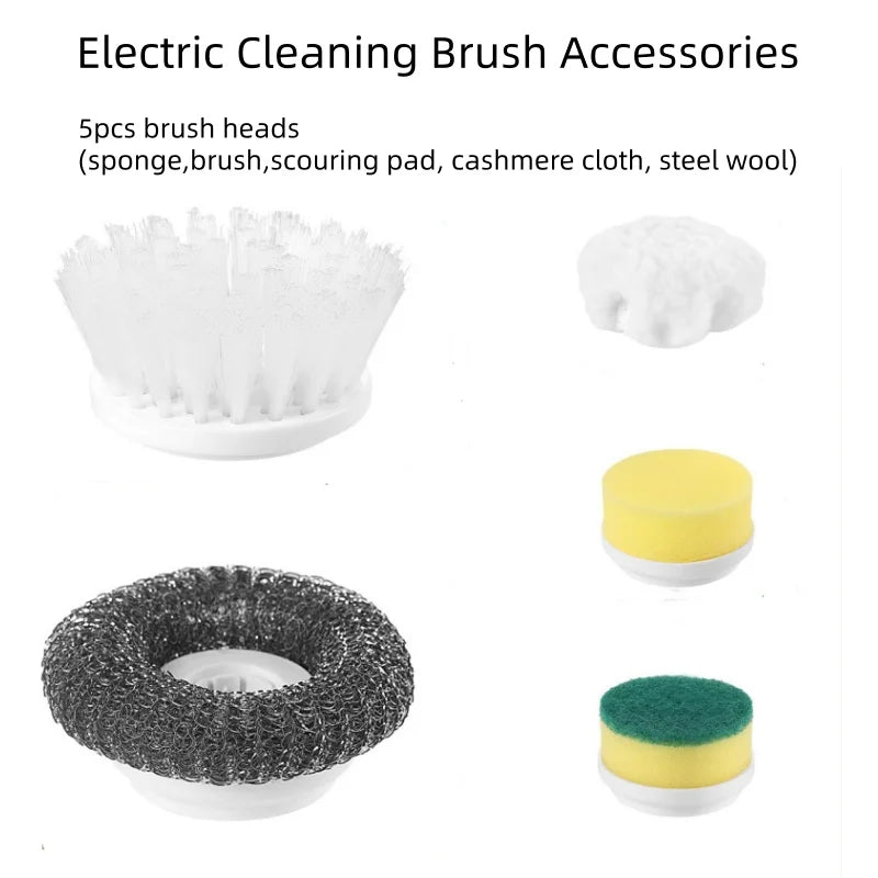 Spin Scrubber Electric Rechargeable with 5-in-1 Brush Heads