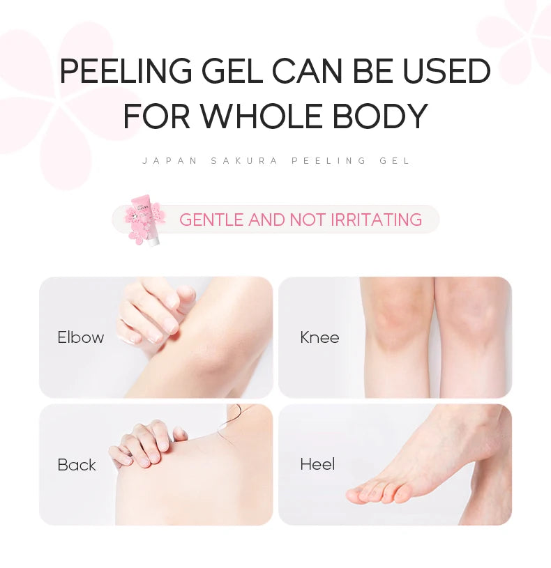 LAIKOU Japan Sakura Peeling Gel Gentle Exfoliating Dead Skin Remover Brightening Face Scrub