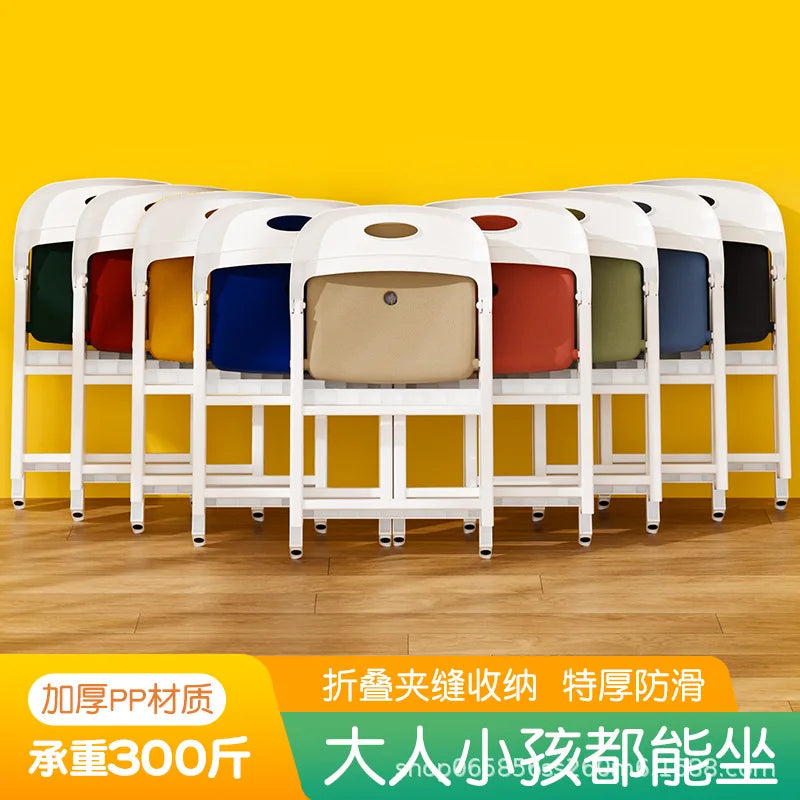Folding Back Chair Small Bench Household Children's Non-slip Stool Thickened Living Room Shoe Changing Stool Kindergarten Chair