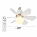30W White Multifunctional Flower Shaped Ceiling Fan Light with Remote Dimming Function Suitable for Living Room Study ＆ Home Use