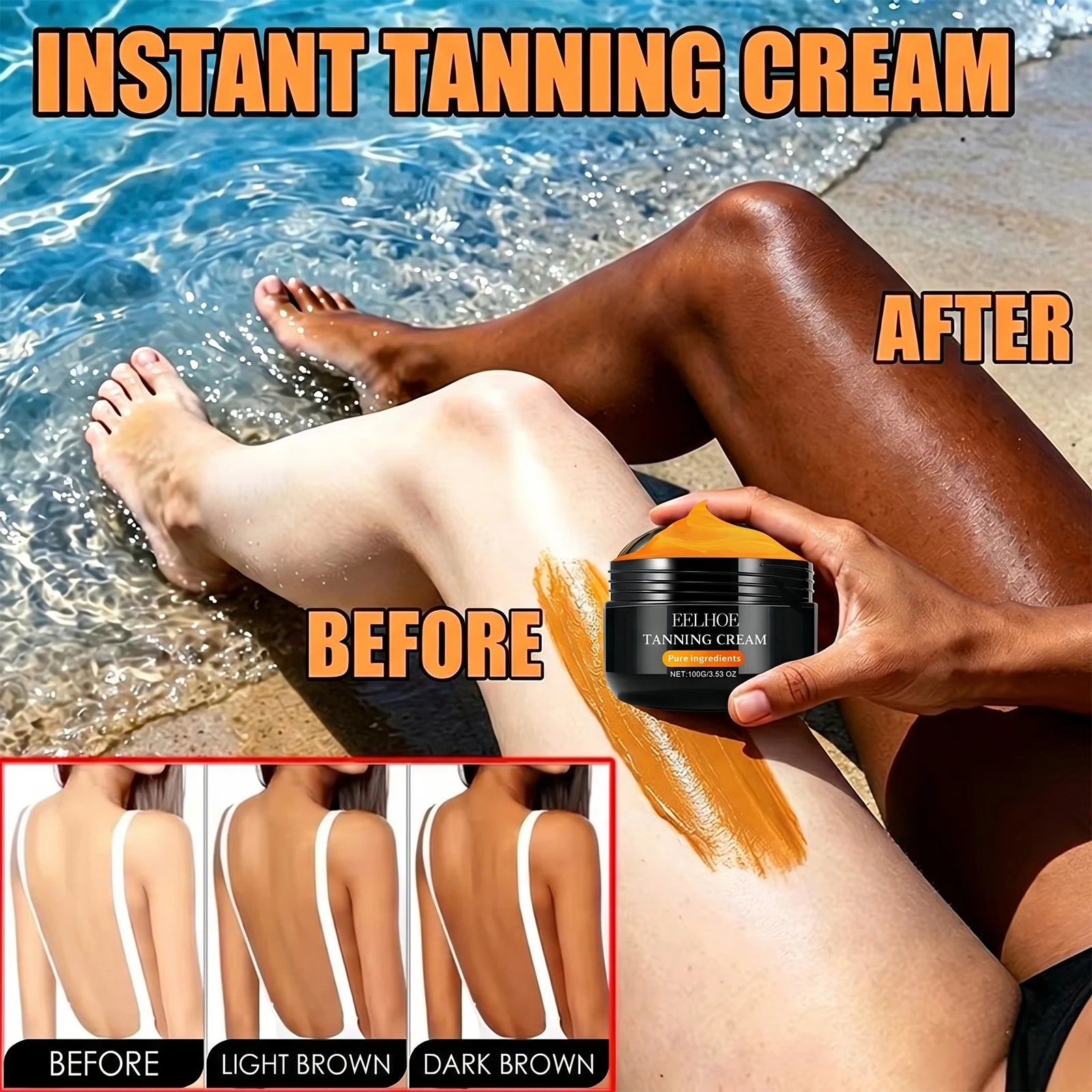 Summer Skin Self Tanning Cream Sunless Self Tanner For Face Body For Natural Glow Body Bronzer Easy Use Bronzing Lotion