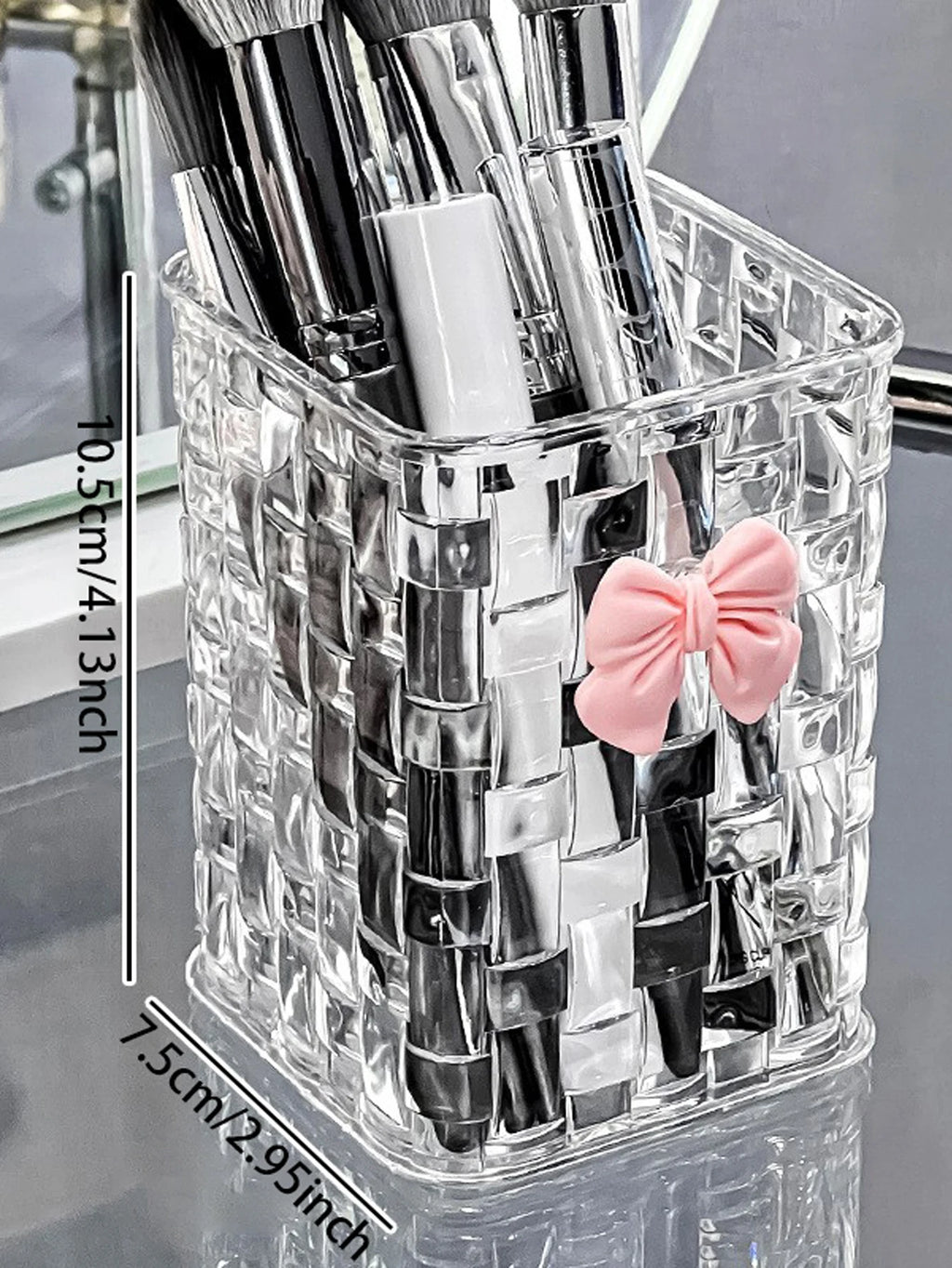 Clear Acrylic Makeup Brushes Storage Box Desk Cosmetic Organizer Lipstick Storage Nail Polish Display Stand Rack Jewelry Case