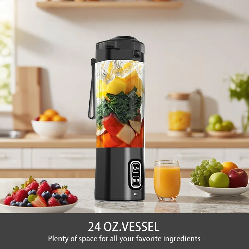 Portable Electric Juice Maker Blender 700ML USB Rechargeable Fruit Mixer