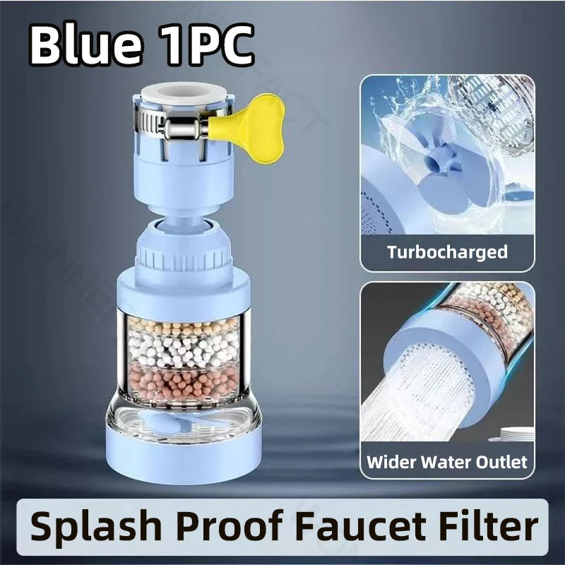 Universal Faucet Filter Interface Universal Water Filter Rotating Splash-Proof Universal Pressure Boosting 360° Rotation