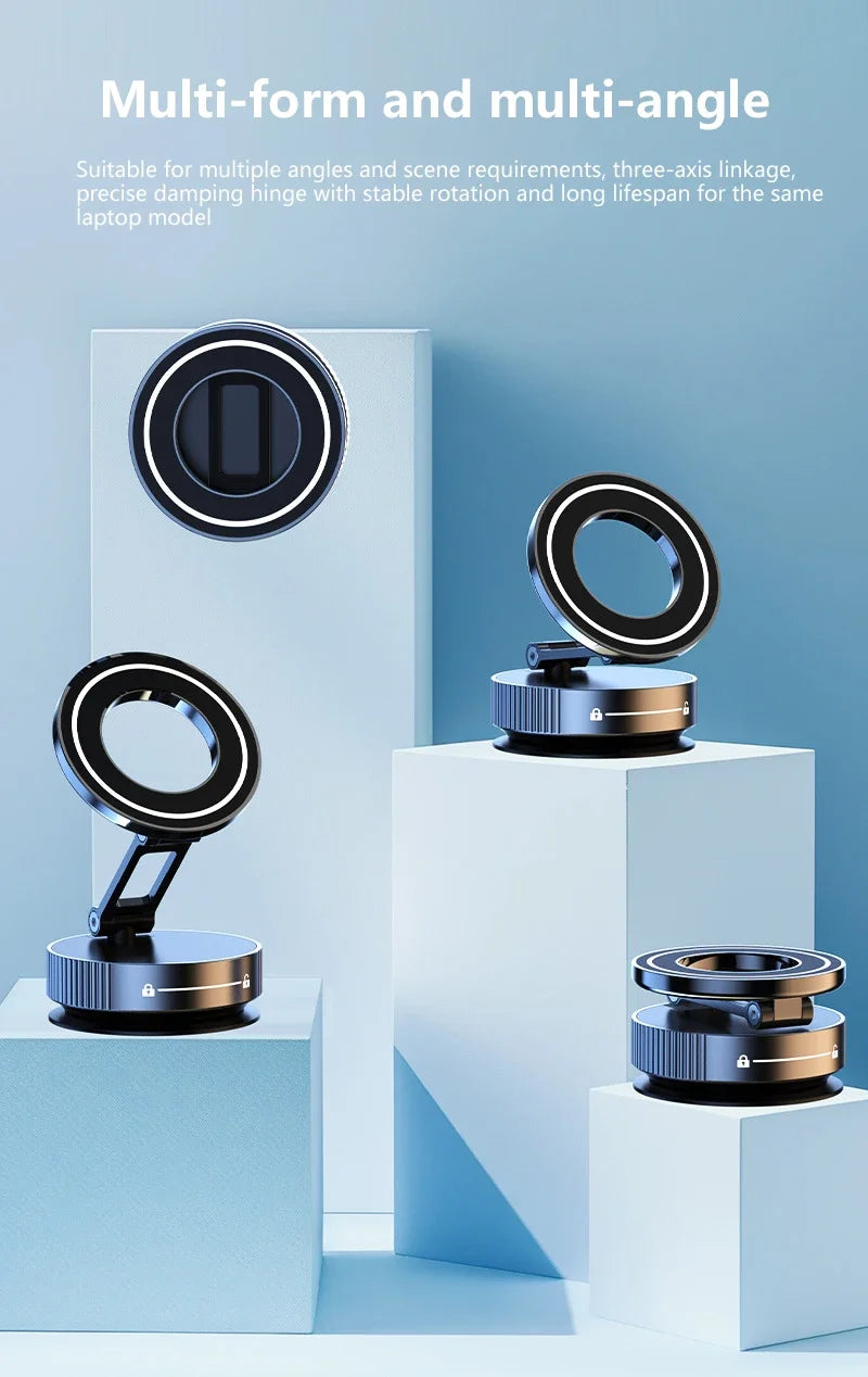 Phone Holder 360°Rotation Magnetic Car Mechanical Stand Vacuum Suction Cup Adsorption Bracket Navigation Universal Holder