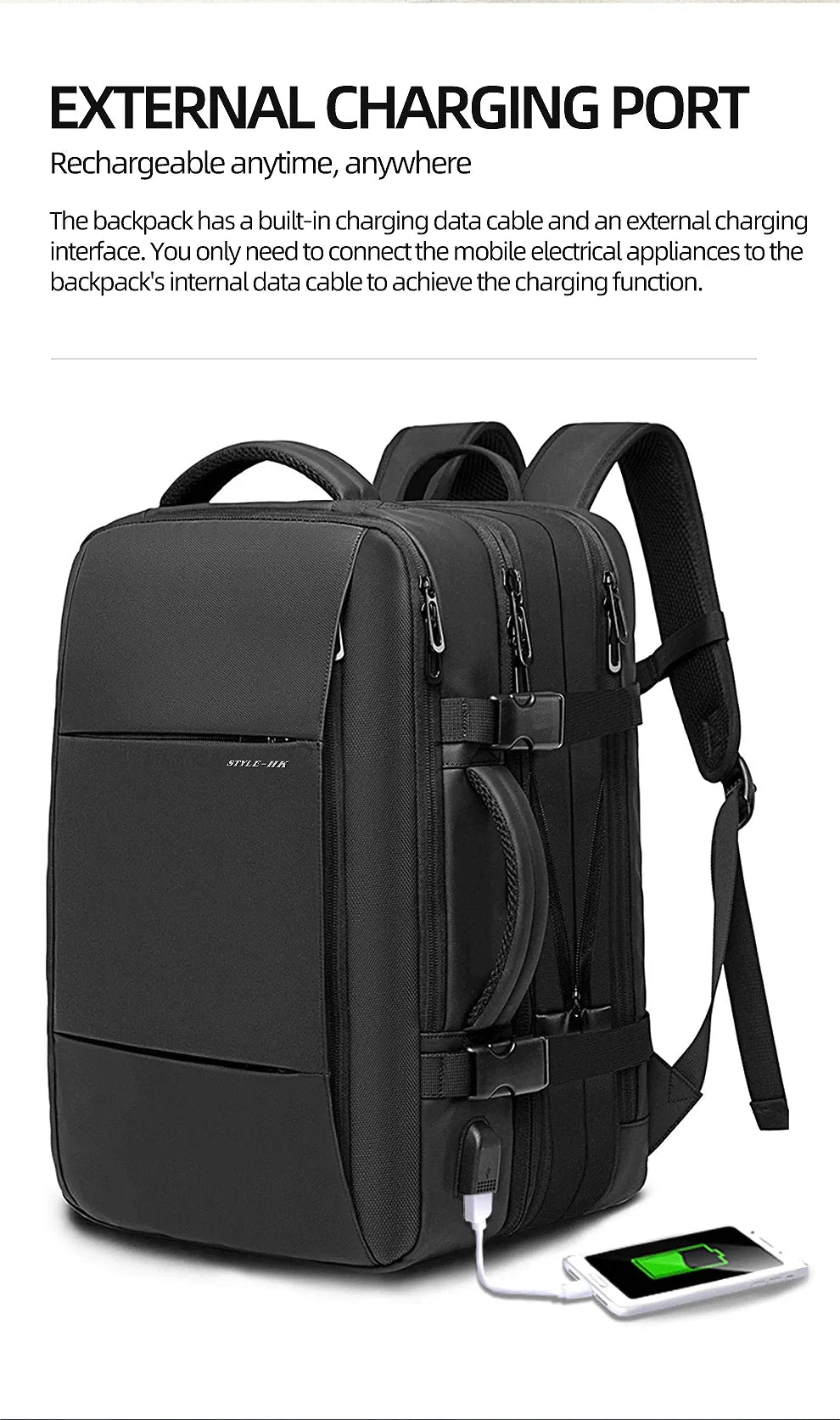 Men Backpack Waterproof Business Laptop Backpack  Travel Bag