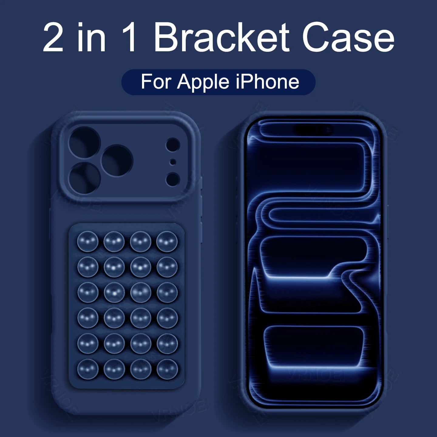 Silicone Suction cup holder case For iPhone 17 14 12 11 13 15 16 Pro Max Solid Color Cover For 16 15 14 Plus Air Accessories
