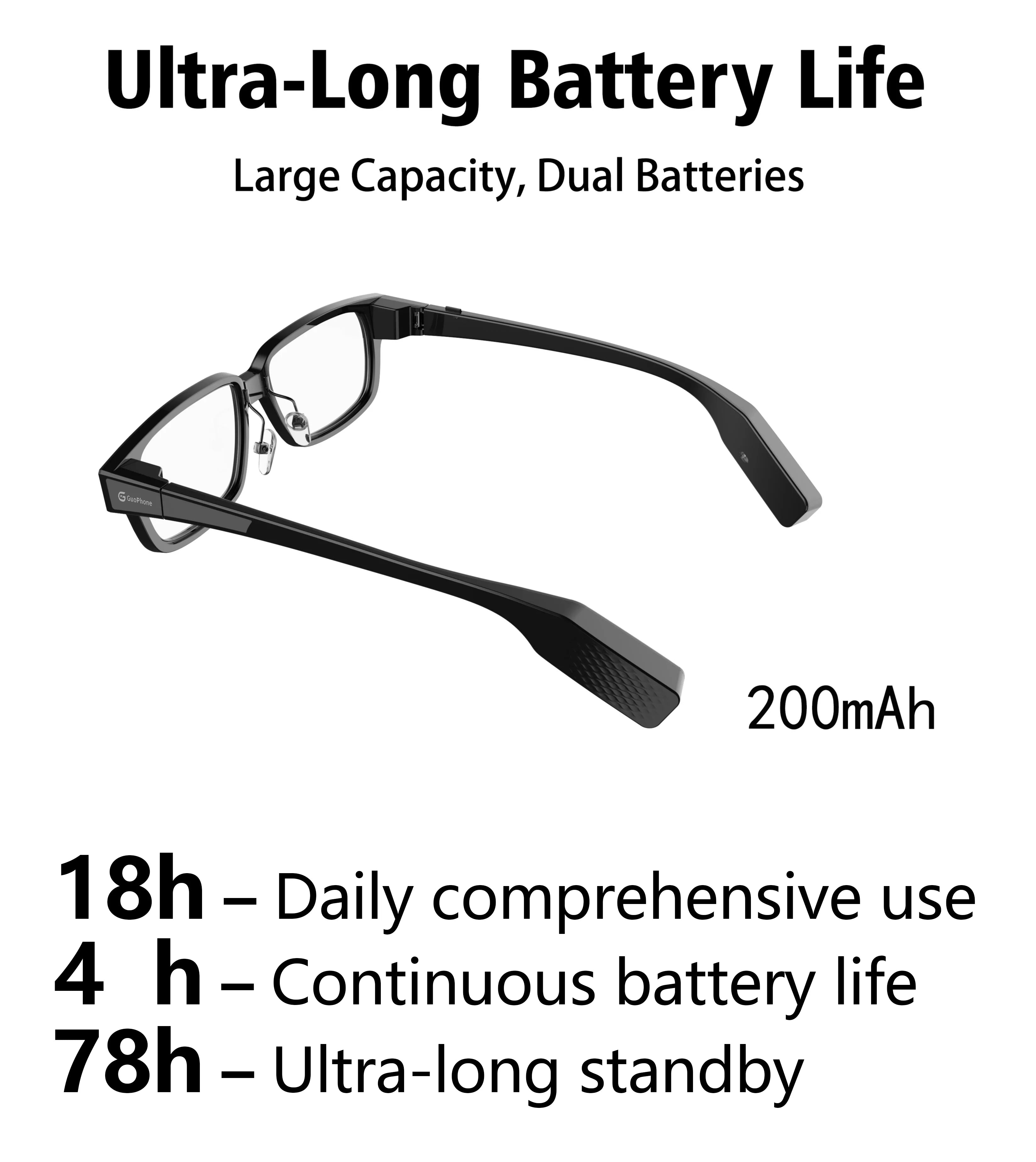 G3 Smart AR Glasses  Diffractive Waveguide, Dual Display, AI Translator, Bluetooth 5.3, 2500 Nits, 38g