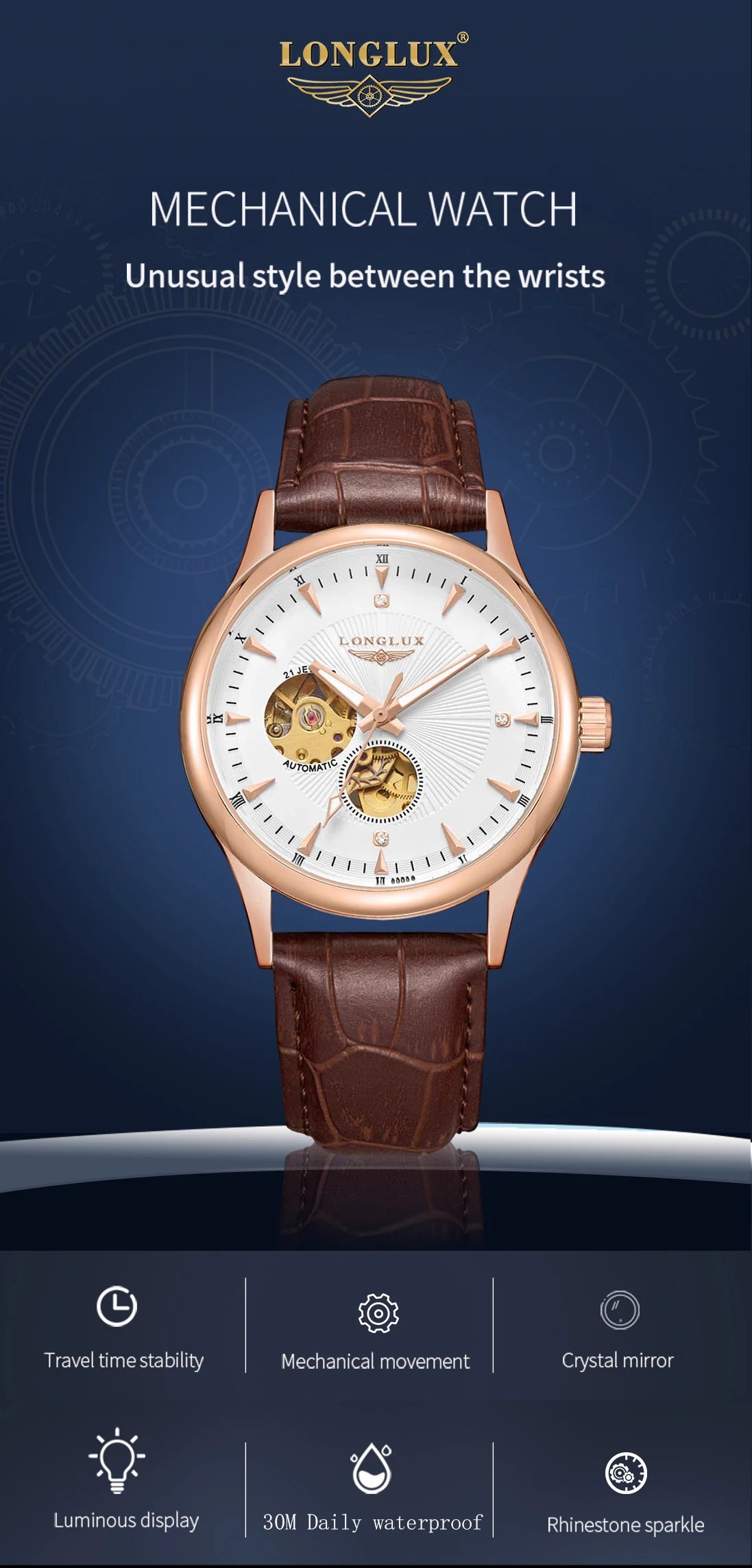 Watch Elegant Style Waterproof Mens Watch Men Gift