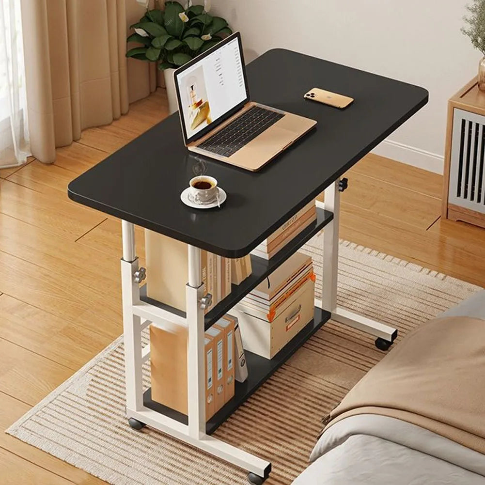 Height Adjustable Mobile Table Overbed Desk with Wheels Multi Color