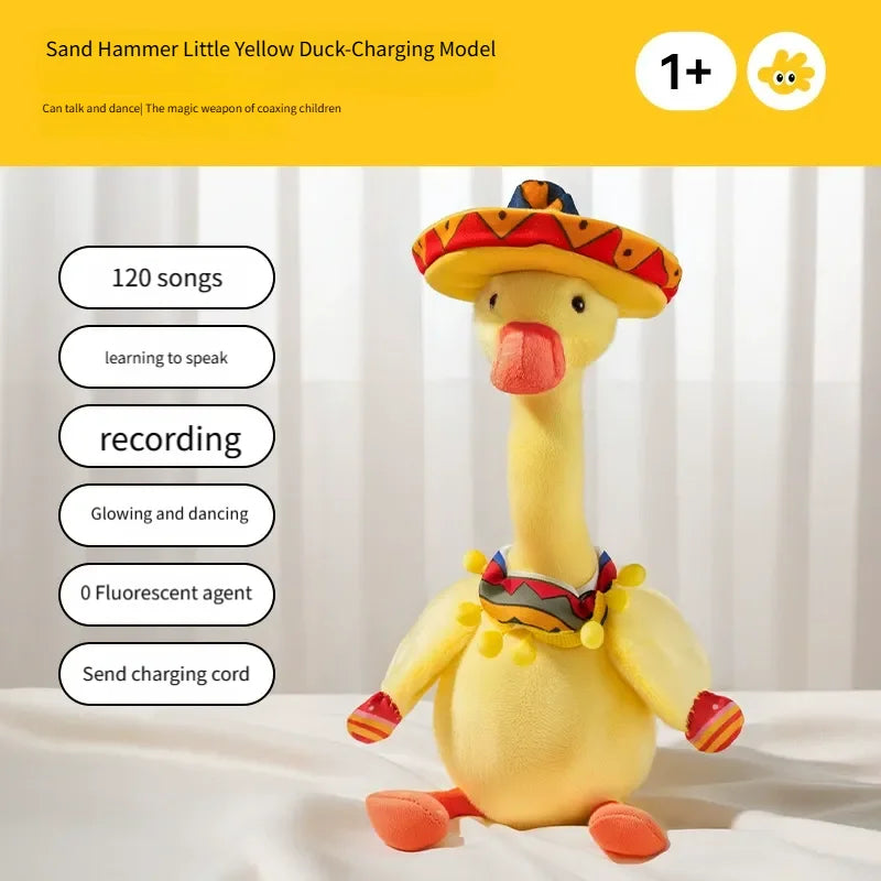 New Dancing Talking Ducks Toy for Baby Toddler, Boys Girls Gifts Singing Mimicking Cactus Toys Recording Repeating What You Say