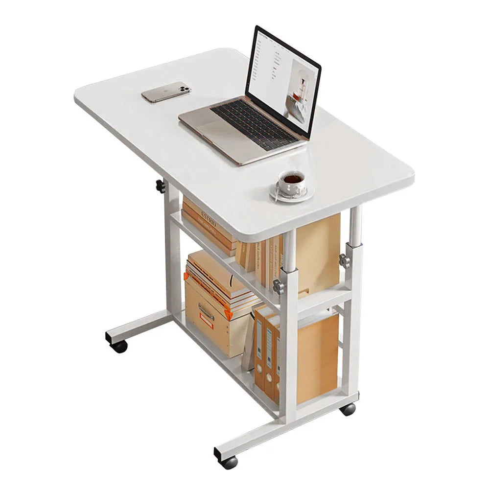 Height Adjustable Mobile Table Overbed Desk with Wheels Multi Color