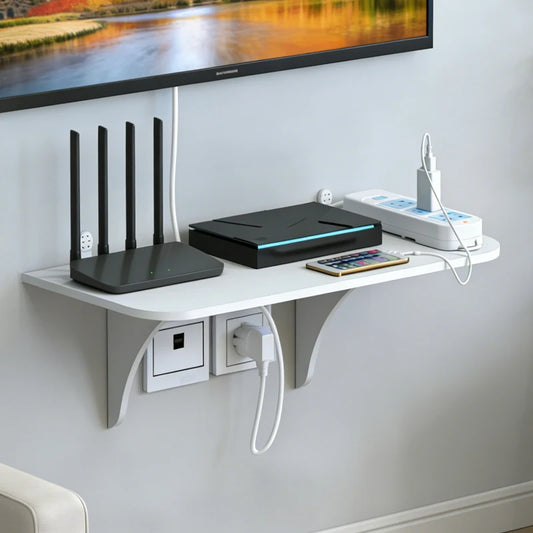 Wall-Mount Floating Shelf with Hook – Space-Saving Home & Office Organizer