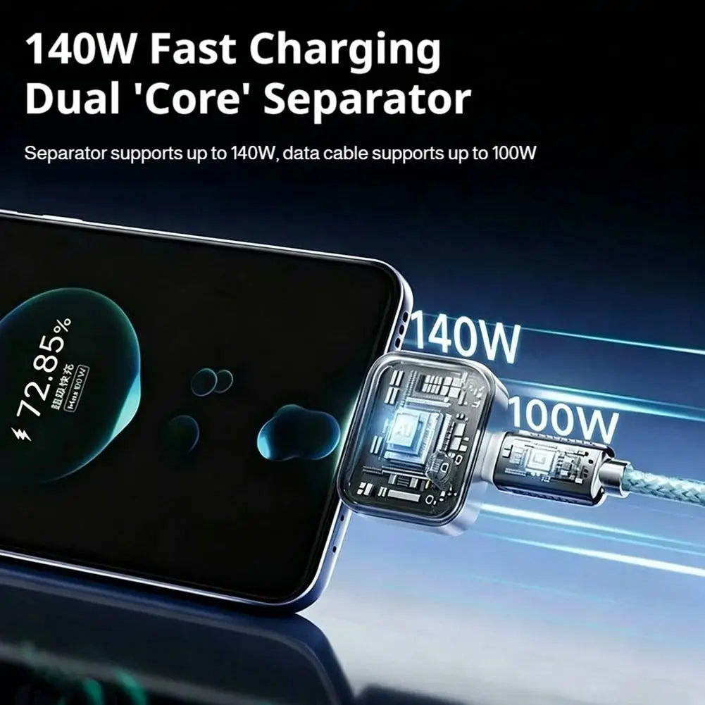 140WAi Type-C Phone Charger Fast Charging Adapter Automatic Power-Off Full Charge Separator for earphone Mobile Phone Charging