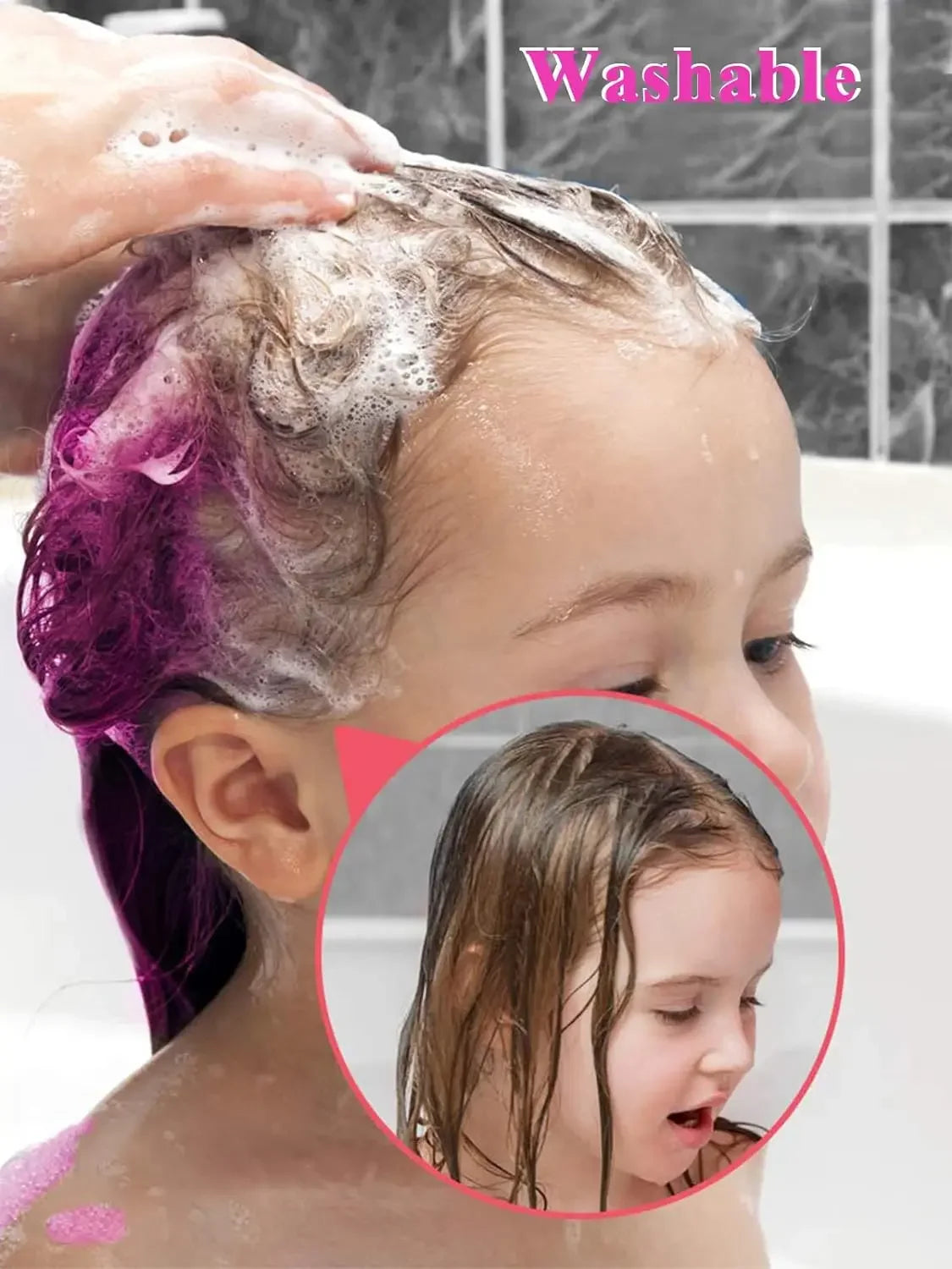 6/10PC Children S Hair Dye Comb Toy Set Girls Makeup Pretend Play Disposable Multi Color Hair Dye Outfit Role Playing Prop Set