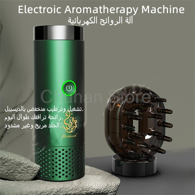 ChuHan Portable Electric Hair Aroma Diffuser Comb Arabic Car Incense Burner 2 in 1 Rechargeable USB Bakhoor Electric Censer Home