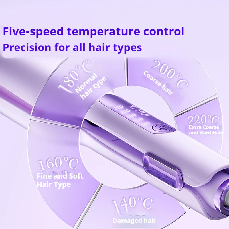 Hair Waver 32mm Curling Wand Negative Ions Ceramic Essential Oil Coating Anti-scald Auto Shut-off Hair Curler for Women