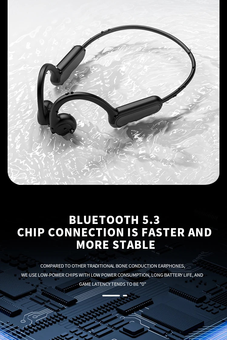 Bone Conduction Bluetooth Earphones Waterproof & Wireless