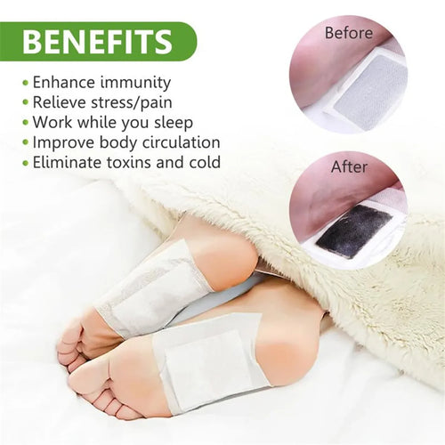 100PCS/Lot Kinoki Detox Foot Patch Bamboo Patches With Adhersive Cleansing Foot pads Foot Care Tool Improve Sleep fatigue relief