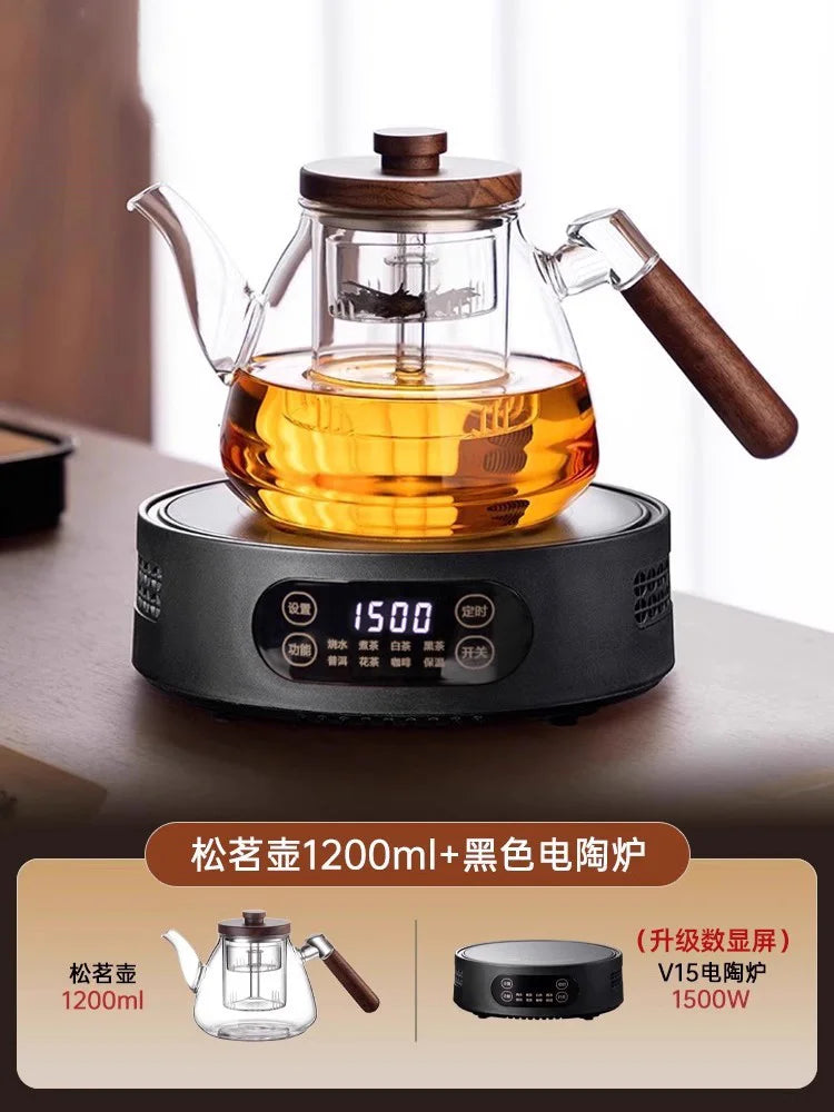 Tea Brewing Stove Set Glass Teapot Tea Brewing Household Small Electric Ceramic Stove Tea Tray Tetera Electrica
